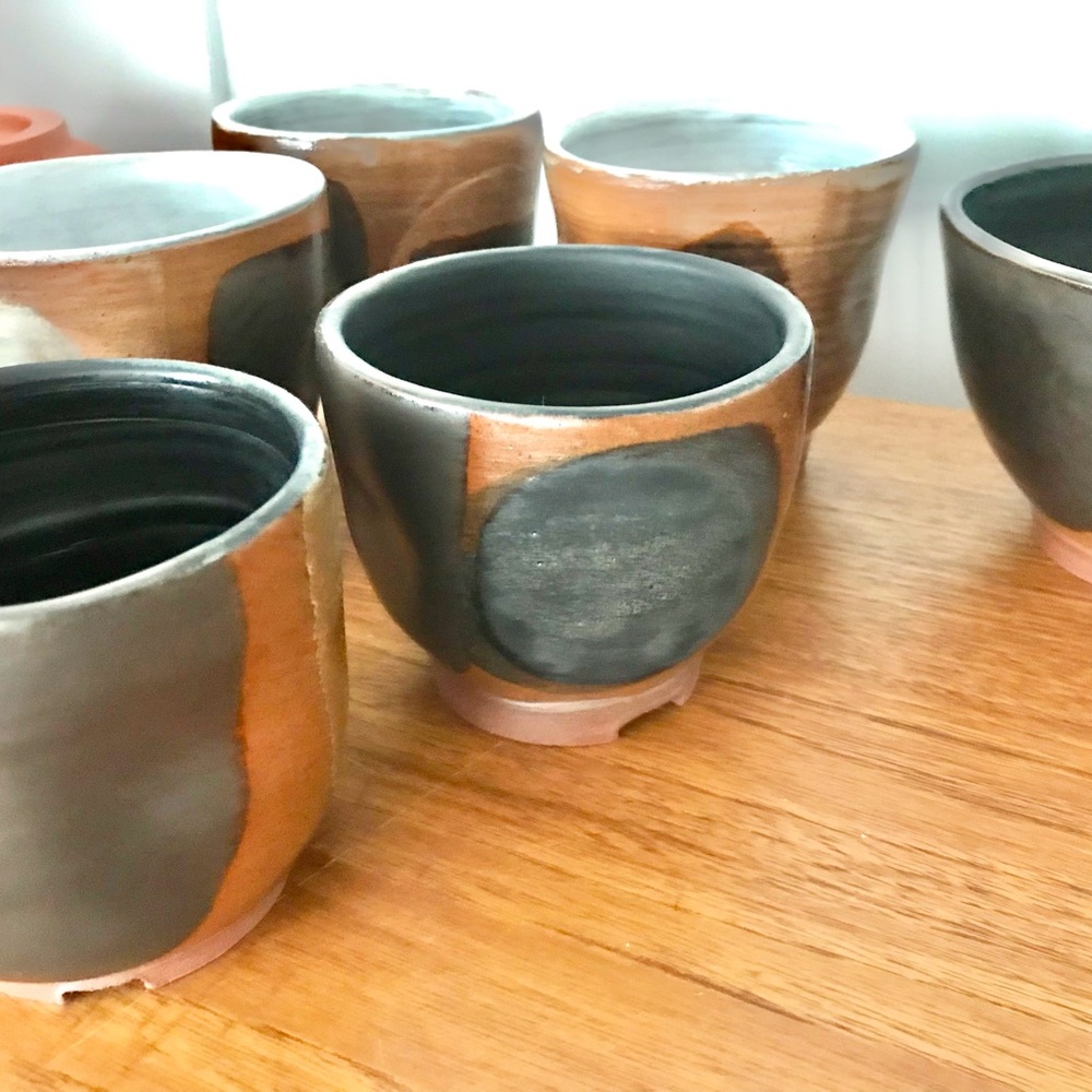 Handmade Pottery-Wheel Thrown Ceramic Tumbler - Shino glazes. - Picture 6 of 11